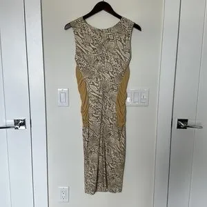 Escada | Dresses | Escada Snake Print Sleeveless Cowl Neck